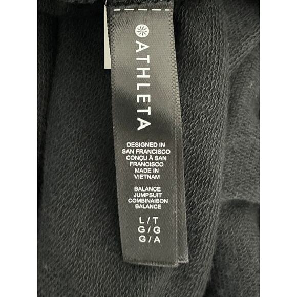 Athleta Balance Jogger Jumpsuit Black Large Tall Casual Comfy Sporty Lounge - Picture 13 of 13